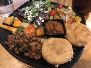 DIY Arepas at Julia's Vegetarian Restaurant in Pacific Grove