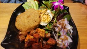 Vegetarian breakfast at Julia's Vegetarian Restaurant in Pacific Grove