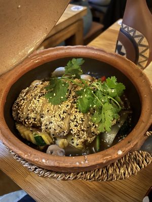 Vegan crispy duck  at Quê Choa in Berlin