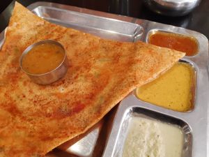 Dosa cara (with potato filling) at Arya Bhavan in Paris