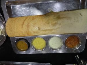 Masala dosa (vegan) at Arya Bhavan in Paris