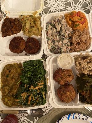 4 platters at The Land of Kush in Baltimore