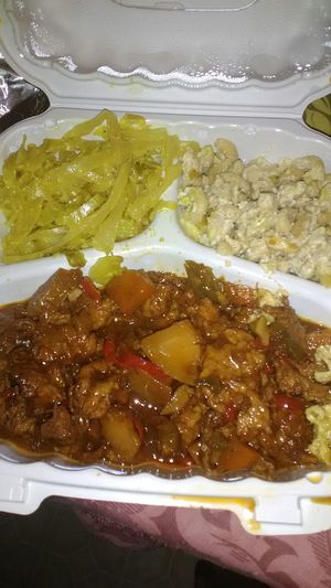 Everything was good, ribs, mac & cheese and cabbage. Worth the trip before I head back to Delaware. at The Land of Kush in Baltimore