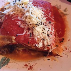 lasagna (vegetarian) at Prana Bar Natural in El Chalten