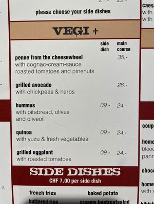 I had just hummus and grilled eggplant... at Du Parc Elements in Baden