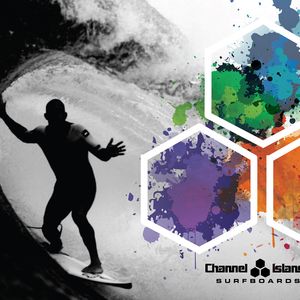 Sales brochure cover design for Channel Islands Surfboards. This year, the special event for the annual sales meeting was an employee paint ball tournament. at Bonfilio Design in Charlotte