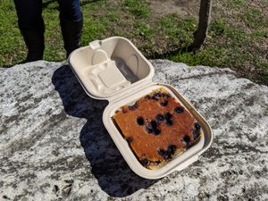 Blueberry cornbread. at Bouldin Creek Cafe in Austin
