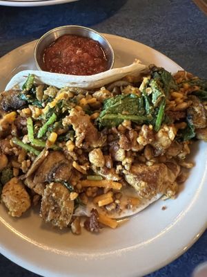 Neal taco with tofu  at Bouldin Creek Cafe in Austin