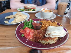Breakfast plate at Bouldin Creek Cafe in Austin