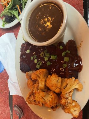 Vegan BBQ plate  at Bouldin Creek Cafe in Austin