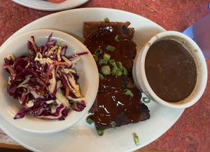 Vegan BBQ plate  at Bouldin Creek Cafe in Austin