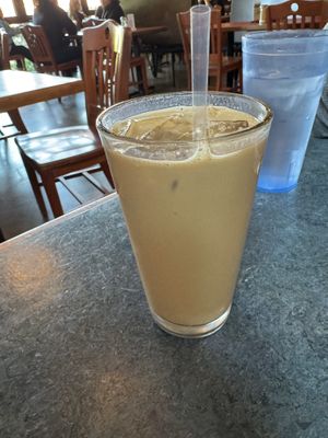 Pistachio latte  at Bouldin Creek Cafe in Austin