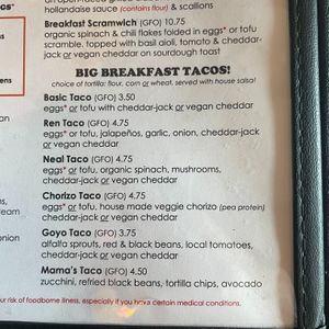 breakfast taco's! at Bouldin Creek Cafe in Austin