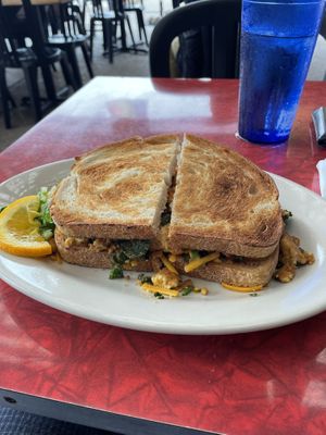 Breakfast Scramwich, vegan of course    at Bouldin Creek Cafe in Austin