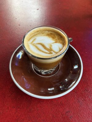 Oat milk cortado   at Bouldin Creek Cafe in Austin
