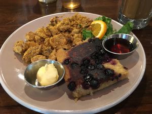 Vegan oven bake breakfast  at Bouldin Creek Cafe in Austin