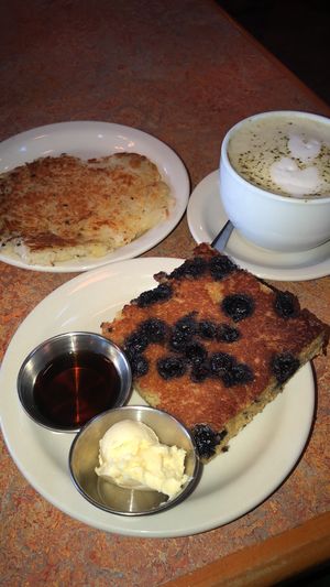 Vegan blueberry cornbread at Bouldin Creek Cafe in Austin