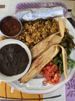 Tamale breakfast at Bouldin Creek Cafe in Austin