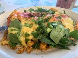 Toffu scrambled eggs at Bouldin Creek Cafe in Austin