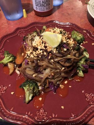Stir Fry (taste’s like a vegan pad Thai) at Bouldin Creek Cafe in Austin
