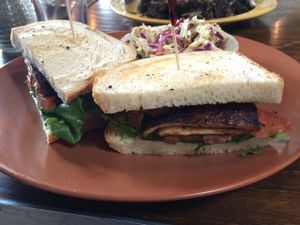 wanna BLT with Asian slaw  at Bouldin Creek Cafe in Austin