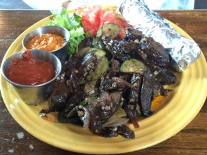 Italian fajitas - portabella at Bouldin Creek Cafe in Austin