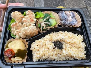 Veggie meat bento at Gohanya Futaba in Saitama