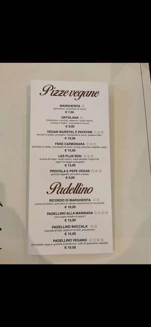 Spezielle vegane Pizzen at Les Plus Bon in Tortoreto