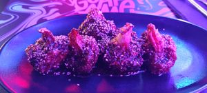 Califlour wings. So good! at Guakame Street Food in Valencia