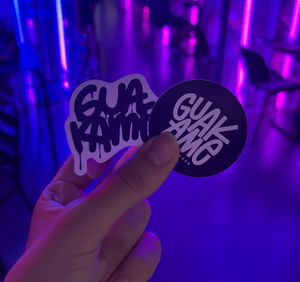 They gave us cute stickers!  at Guakame Street Food in Valencia