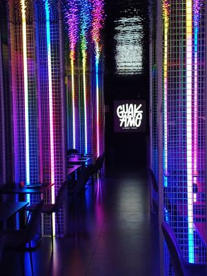 Interior view from door at Guakame Street Food in Valencia