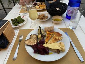the dinner we got assembled at our first stay at Buò  in Bari