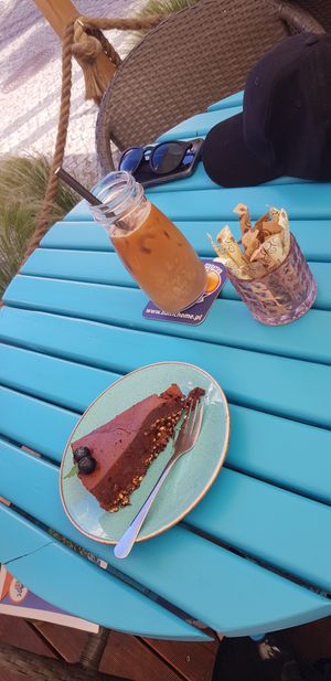 Cake and ice coffee at El Papa - Cafe Hemingway in Swinoujscie