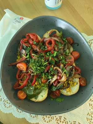 vegan tofu scramble🌱 at Nudie Foodie in Athens