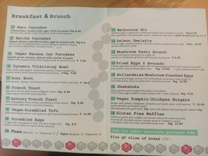 Vegan options marked with V at Nudie Foodie in Athens