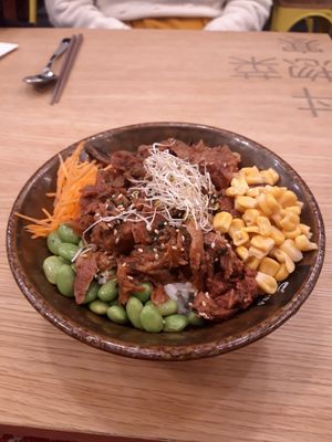 Vegan ginger rice bowl at Momotoko - Citycenter in Helsinki