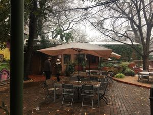 Entrance to the inside dining area! at Casa de Luz in Austin