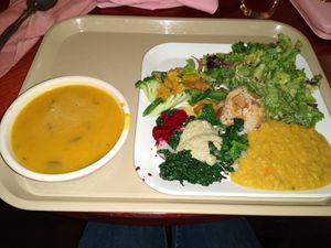 Soup, salad and 4 other dishes at Casa de Luz in Austin