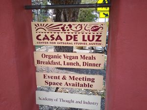 Sign at Casa de Luz in Austin