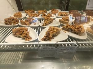 Pecan, walnut pie at Casa de Luz in Austin