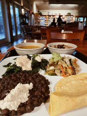 Breakfast plate at Casa de Luz in Austin