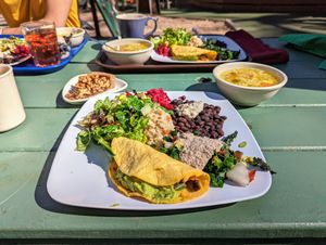 Taco (lunch) Sundays. at Casa de Luz in Austin
