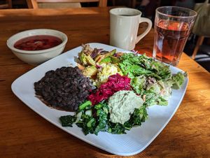 Yum factor 10. at Casa de Luz in Austin