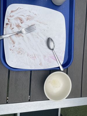 Empty plates lol. Was hungry  at Casa de Luz in Austin