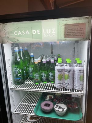 Desserts and drinks   at Casa de Luz in Austin