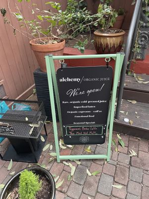 Coffee, tea, juice center  at Casa de Luz in Austin
