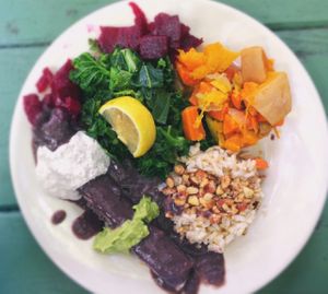 Dinner Plate at Casa de Luz in Austin