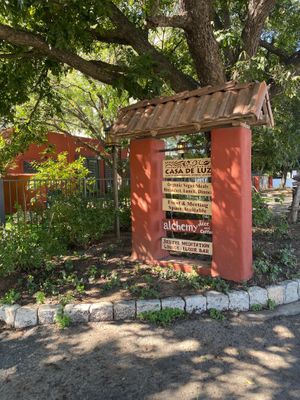 Entrance to the center. at Casa de Luz in Austin