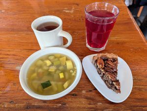 Walnut pie... #Veganuary at Casa de Luz in Austin