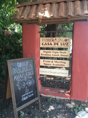 Entrance  at Casa de Luz in Austin